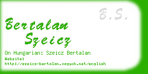 bertalan szeicz business card